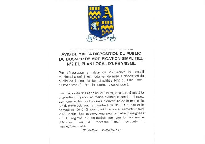 Avis Mise a dispo public